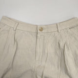 evam eva リネンコットン タック E191T045 パンツ ライトベージュ レディース エヴァムエヴァ【中古】5-0824M∞