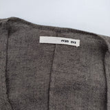 evam eva cachecoeur tuck robe リネンコットンウール E183T027 ローブ ガウン ベルト付き コート グレー レディース エヴァムエヴァ【中古】5-0730M∞