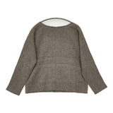 evam eva E183T025 リネンコットンウール ドルマン ブラウス シャツ グレー レディース エヴァムエヴァ【中古】5-0730M∞