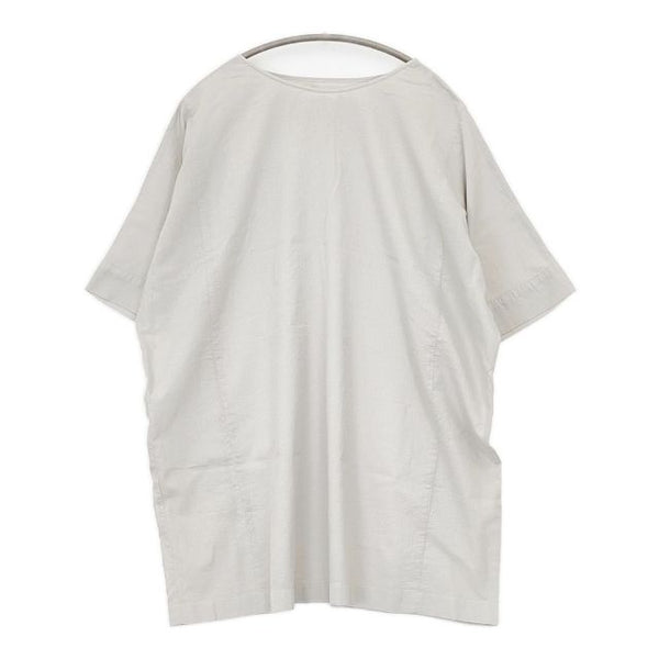 evam eva ドルマン E191T125 半袖 コットン チュニック ライトグレー レディース エヴァムエヴァ【中古】5-0730M∞