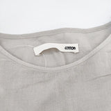 evam eva ドルマン E191T125 半袖 コットン チュニック ライトグレー レディース エヴァムエヴァ【中古】5-0730M∞