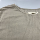 evam eva ドルマン E191T125 半袖 コットン チュニック ライトグレー レディース エヴァムエヴァ【中古】5-0730M∞