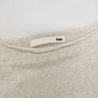 evam eva ガーメントダイリネンプルオーバー E191K142 セーター ニット ベージュ レディース エヴァムエヴァ【中古】5-0730M∞