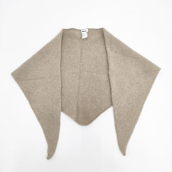 MHL. 24aw SCOUT SCARF スコットランド産 定価12100円 5954278502 ウール スカーフ ベージュ レディース エムエイチエル【中古】5-1006T◎