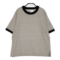 MHL. COTTON LINEN STRIPE JERSEY 定価15400円 5955168504 2 半袖Ｔシャツ 25ss ベージュ ブラック レディース エムエイチエル【中古】5-0531S♪