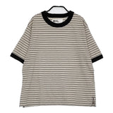 MHL. COTTON LINEN STRIPE JERSEY 定価15400円 5955168504 2 半袖Ｔシャツ 25ss ベージュ ブラック レディース エムエイチエル【中古】5-0531S♪