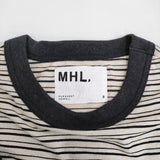 MHL. COTTON LINEN STRIPE JERSEY 定価15400円 5955168504 2 半袖Ｔシャツ 25ss ベージュ ブラック レディース エムエイチエル【中古】5-0531S♪