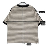 MHL. COTTON LINEN STRIPE JERSEY 定価15400円 5955168504 2 半袖Ｔシャツ 25ss ベージュ ブラック レディース エムエイチエル【中古】5-0531S♪