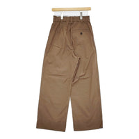 MHL. OVERDYE MELANGE COTTON LINEN 定価30910円 5955140504 イージーワイド パンツ 25ss ブラウン レディース エムエイチエル【中古】5-0531M♪