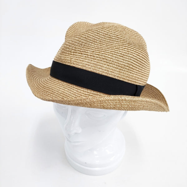 mature ha BOXED HAT ボックスハット ペーパー サイズM 帽子 ハット ベージュ レディース マチュアーハ【中古】5-0726M◎