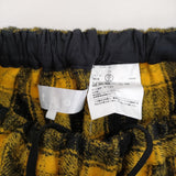 tao COMME des GARCONS ウール縮絨 タータンチェック M パンツ AD2022 イエロー ブラック レディース タオ コムデギャルソン【中古】5-0912T♪