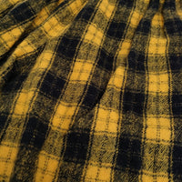 tao COMME des GARCONS ウール縮絨 タータンチェック M パンツ AD2022 イエロー ブラック レディース タオ コムデギャルソン【中古】5-0912T♪