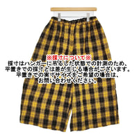 tao COMME des GARCONS ウール縮絨 タータンチェック M パンツ AD2022 イエロー ブラック レディース タオ コムデギャルソン【中古】5-0912T♪
