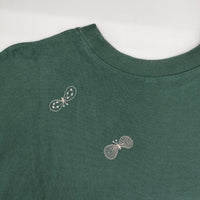 mina perhonen choucho xa8374 刺繍 長袖Ｔシャツ カットソー ロンＴ グリーン レディース ミナペルホネン【中古】5-0803M∞
