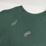 mina perhonen choucho xa8374 刺繍 長袖Ｔシャツ カットソー ロンＴ グリーン レディース ミナペルホネン【中古】5-0803M∞