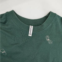 mina perhonen choucho xa8374 刺繍 長袖Ｔシャツ カットソー ロンＴ グリーン レディース ミナペルホネン【中古】5-0803M∞