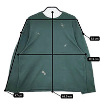 mina perhonen choucho xa8374 刺繍 長袖Ｔシャツ カットソー ロンＴ グリーン レディース ミナペルホネン【中古】5-0803M∞