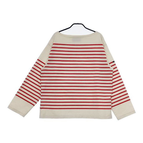 OUTIL ボーダー バスクシャツ 長袖Ｔシャツ カットソー ロンＴ キナリ レッド レディース ウティ【中古】5-0803M∞