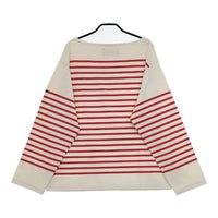 OUTIL ボーダー バスクシャツ 長袖Ｔシャツ カットソー ロンＴ キナリ レッド レディース ウティ【中古】5-0803M∞