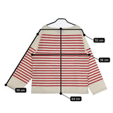 OUTIL ボーダー バスクシャツ 長袖Ｔシャツ カットソー ロンＴ キナリ レッド レディース ウティ【中古】5-0803M∞