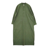 COMOLI S03-02014 バンドカラー シャツワンピ コットン プルオーバー ワンピース グリーン レディース コモリ【中古】5-1106M∞