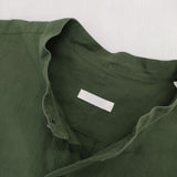 COMOLI S03-02014 バンドカラー シャツワンピ コットン プルオーバー ワンピース グリーン レディース コモリ【中古】5-1106M∞