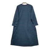 marimekko ボーダー チュニック TIIA ワンピース ブルー グリーン レディース マリメッコ【中古】5-0803M∞