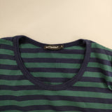 marimekko ボーダー チュニック TIIA ワンピース ブルー グリーン レディース マリメッコ【中古】5-0803M∞