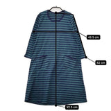 marimekko ボーダー チュニック TIIA ワンピース ブルー グリーン レディース マリメッコ【中古】5-0803M∞