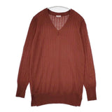 DRESSTERIOR Vネック ウール セーター ニット ワインレッド レディース ドレステリア【中古】5-1005T∞