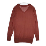 DRESSTERIOR Vネック ウール セーター ニット ワインレッド レディース ドレステリア【中古】5-1005T∞