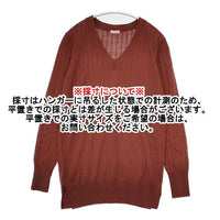 DRESSTERIOR Vネック ウール セーター ニット ワインレッド レディース ドレステリア【中古】5-1005T∞