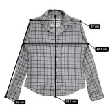 Frank&Eileen フランネル チェック XS 長袖シャツ グレー ライトグレー レディース フランクアンドアイリーン【中古】5-0803M∞