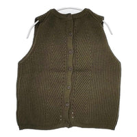 mao made バックボタンデザインニットベスト ノースリーブ ベスト グリーン レディース マオメイド【中古】5-1005T∞