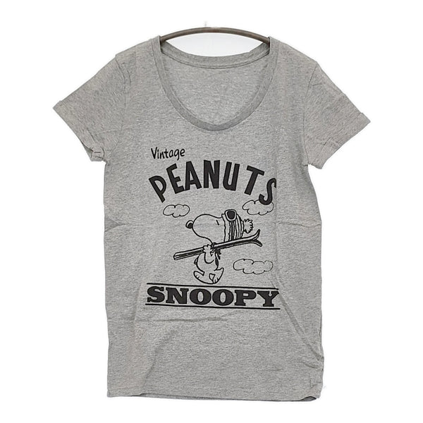 JOUR de Language 未使用品 PEANUTS スヌーピー サイズ1 半袖Ｔシャツ カットソー グレー レディース ジュールドランゲージ【中古】5-0613S♪