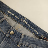 45R/45rpm おこめデニムのシャルロットパンツ（加工） 定価30800円 サイズ4 デニムパンツ ブルー レディース フォーティーファイブアールピーエム【中古】5-0803G∞