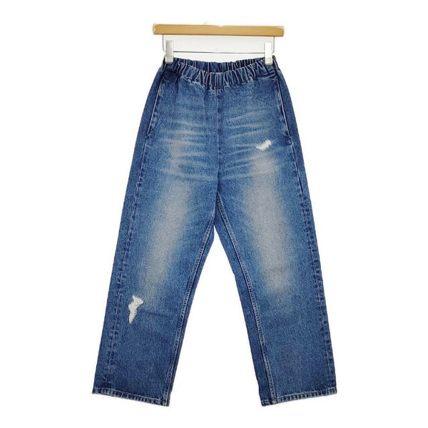 MM6/Maison Margiela S52KA0422 ダメージ加工 デストロイドクロップ イージー デニムパンツ 23SS ブルー レディース エムエム6/メゾンマルジェラ【中古】5-1106G∞