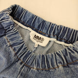 MM6/Maison Margiela S52KA0422 ダメージ加工 デストロイドクロップ イージー デニムパンツ 23SS ブルー レディース エムエム6/メゾンマルジェラ【中古】5-1106G∞