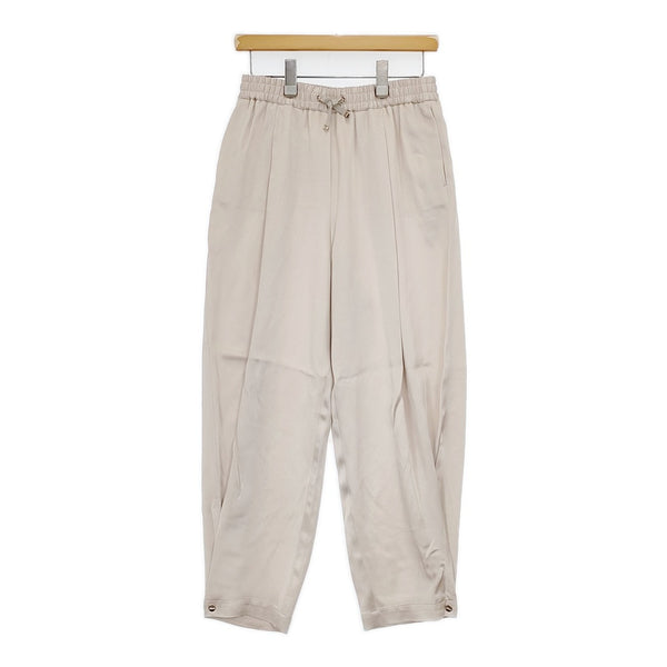 Herno PT00004DR ビスコースブレンド サテンイージーパンツ サイズ42 パンツ ピンクベージュ レディース ヘルノ【中古】5-0812M△