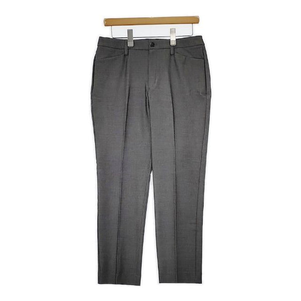 B three オックスフォードテーパード 定価16390円 770460 センタープレススラックス パンツ グレー レディース ビースリー【中古】5-0803G∞