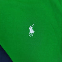 RALPH LAUREN POLO GOLF サイズS 肩ジップ ハイネック 半袖Ｔシャツ カットソー グリーン ネイビー レディース ラルフローレン【中古】5-0622S♪