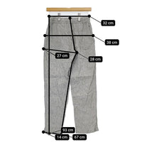 evam eva E191T169 コットンリネンイージーパンツ ウエストゴム パンツ グレー レディース エヴァムエヴァ【中古】5-0726M∞