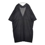 evam eva E201T166 cutdobby robe カットドビー ローブ 定価30800円 総柄 羽織 コート ブラック レディース エヴァムエヴァ【中古】5-0726M∞
