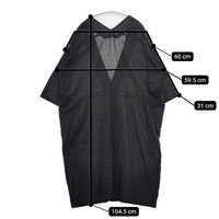 evam eva E201T166 cutdobby robe カットドビー ローブ 定価30800円 総柄 羽織 コート ブラック レディース エヴァムエヴァ【中古】5-0726M∞