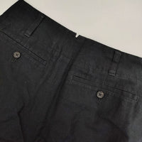 MARGARET HOWELL 578-7143007 COTTON LINEN スラックス クロップド丈 パンツ 濃紺 ネイビー レディース マーガレットハウエル【中古】5-0726M∞