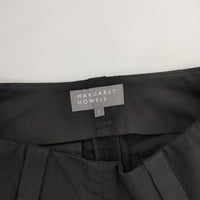 MARGARET HOWELL 578-4144001 PLAIN WEAVE COTTON LINEN 定価35200円 ワイド パンツ 24SS ブラック レディース マーガレットハウエル【中古】5-0726M∞