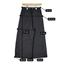 MARGARET HOWELL 578-4144001 PLAIN WEAVE COTTON LINEN 定価35200円 ワイド パンツ 24SS ブラック レディース マーガレットハウエル【中古】5-0726M∞