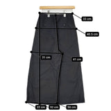 MARGARET HOWELL 578-4144001 PLAIN WEAVE COTTON LINEN 定価35200円 ワイド パンツ 24SS ブラック レディース マーガレットハウエル【中古】5-0726M∞