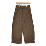 MARGARET HOWELL 578-4143014 DENSE FINE LINEN POPLIN 定価37400円 パンツ 24SS ブラウン レディース マーガレットハウエル【中古】5-0726M∞