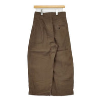 MARGARET HOWELL 578-4143014 DENSE FINE LINEN POPLIN 定価37400円 パンツ 24SS ブラウン レディース マーガレットハウエル【中古】5-0726M∞